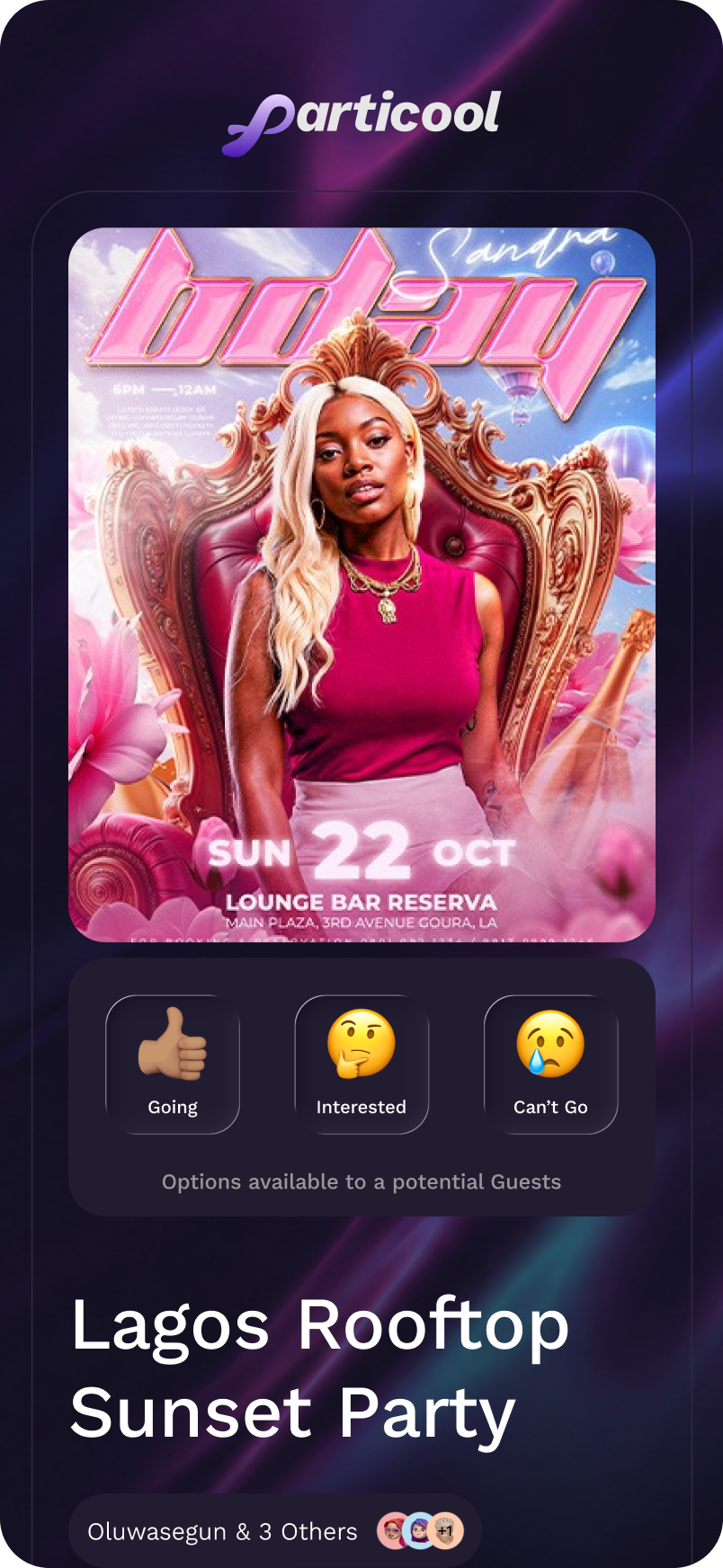 RSVP screen